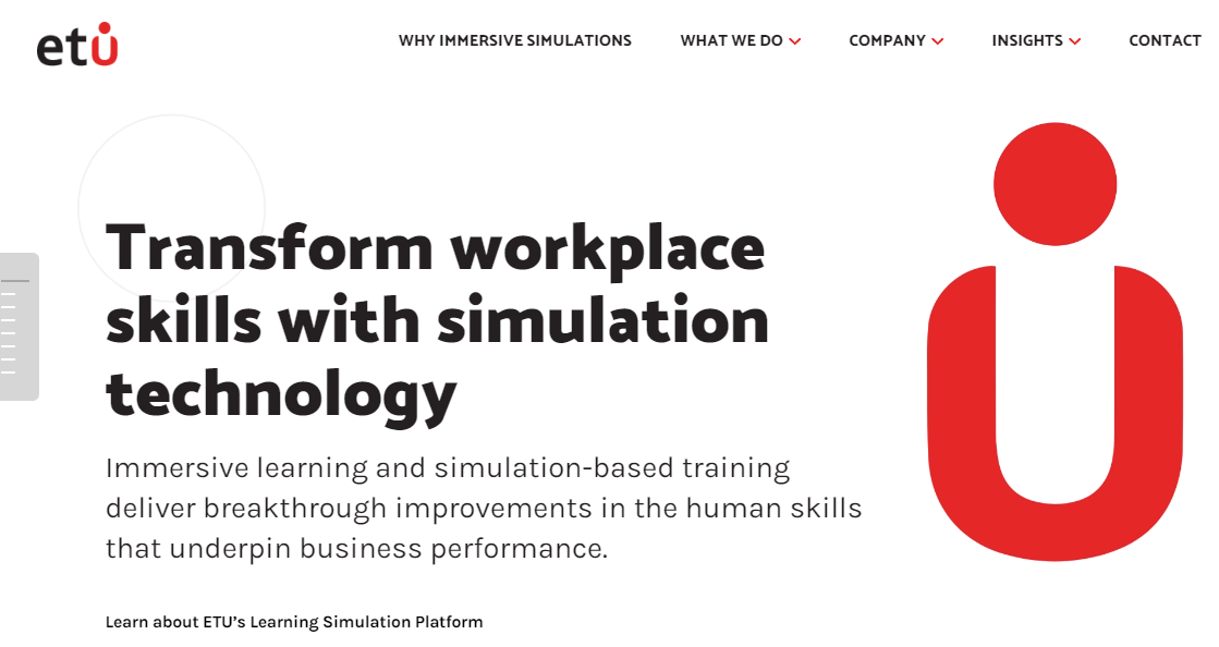 ETU immersive simulation learning solutions
