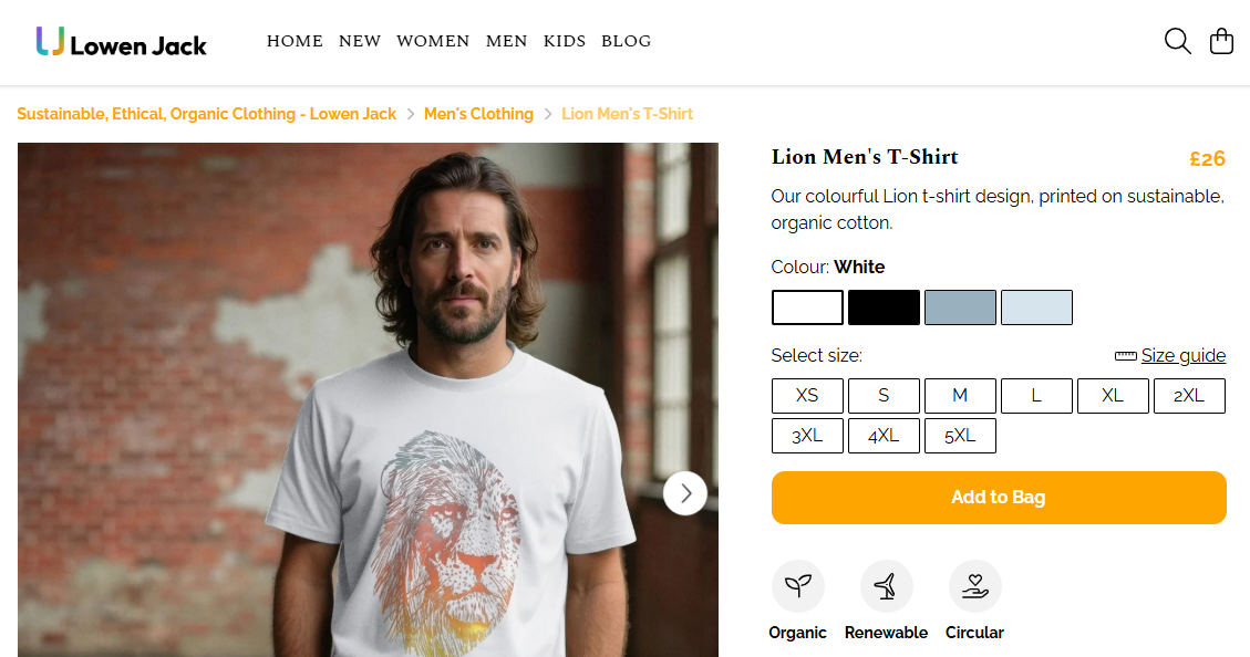 Men's t-shirts from Lowen Jack Clothing